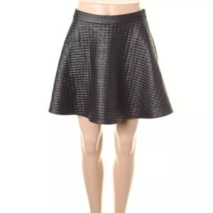 NWT⭐️H.I.P.Black Quilted Mini A-Line Skirt